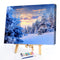 Canvas Paint By Numbers Snow Forest Oil Hand Painted Drawing Kit Home Decor