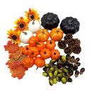 Halloween Decor Pine Cone Acorn Simulation Pumpkin Set Maple Leaves Sunflower