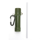 Drinking Water Filter Hiking Survival Water Purifier w/ Straw (Army Green) Newly