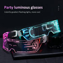 2Colorful EL Wire Luminous Glasses Neon Party LED Light Up Visor Eyeglasses