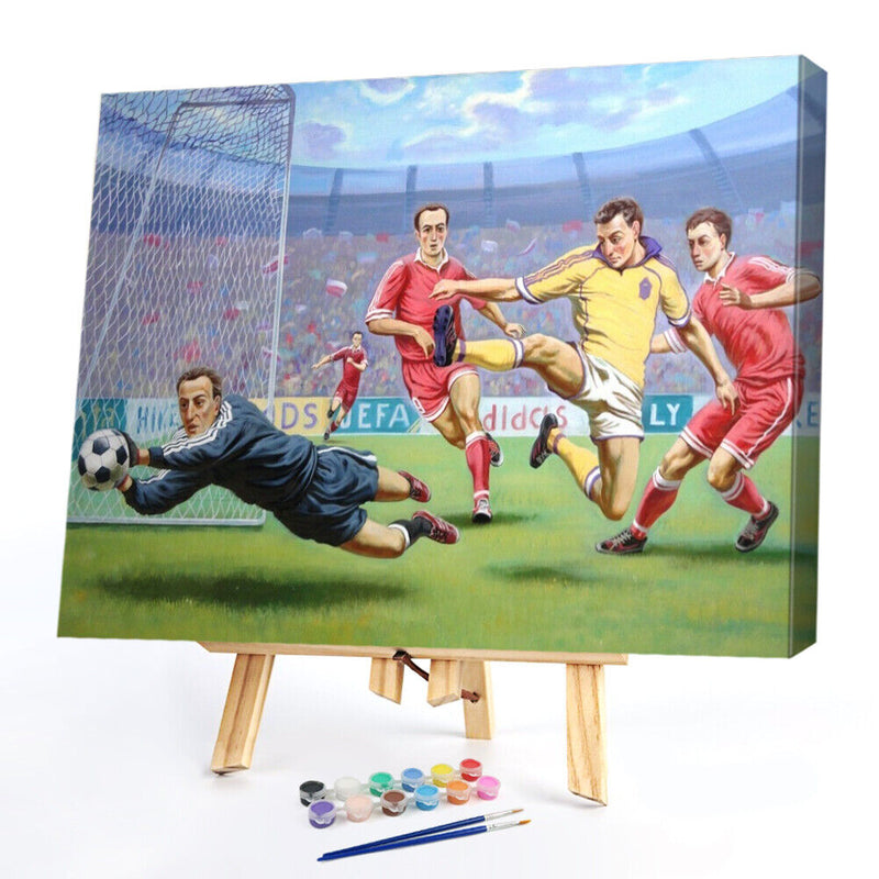 Football Sport Canvas Painted Oil Paint By Numbers Wall Art Modern Bedroom Decor