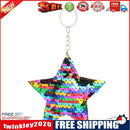 Colorful Sequins Keychain Star Shining Girl Backpack Jewelry (Multicolor)