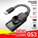 GS3 7.1 Channel Sound Card External USB Audio 3.5mm Headset Stereo for Notebook