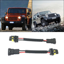 2pcs H11 Male to 9005 9006 Female Wiring Harness Car Headlight Adapter Socket