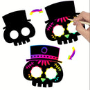 Halloween Scraping Masks with Flexible Ropes Trick or Treat Game Scraping