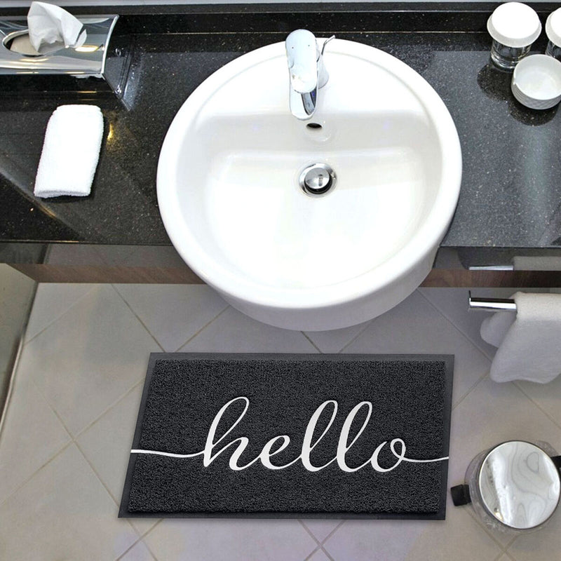 Front Doormat Water Absorption Easy to Clean Floor Mat w/ Non-Slip Back (A)