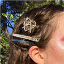 Heart Shape Women Girl Rhinestone Hairpins Hair Clips Barrette Shiny Headwear