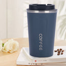 380ml Double Stainless Steel Coffee Car Mug Travel Insulated Bottle (Blue) Newly
