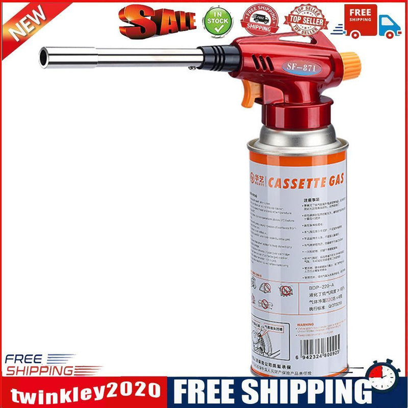 Portable Adjustable Gas Torch Lighter Stainless Heating Blower for BBQ