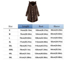 Women Winter Button Jackets Plush Hooded Coat Solid Outwear (Coffee 5XL)