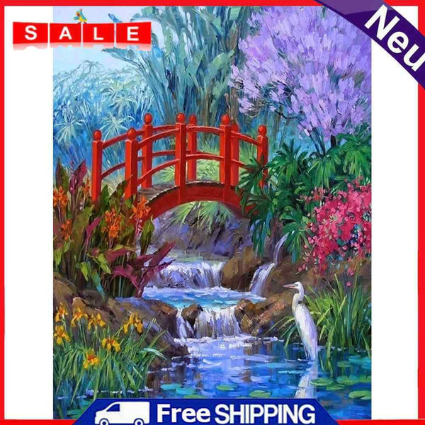 Country Bridge Oil Paint By Numbers Kits Canvas Picture DIY Wall Art Craft Decor