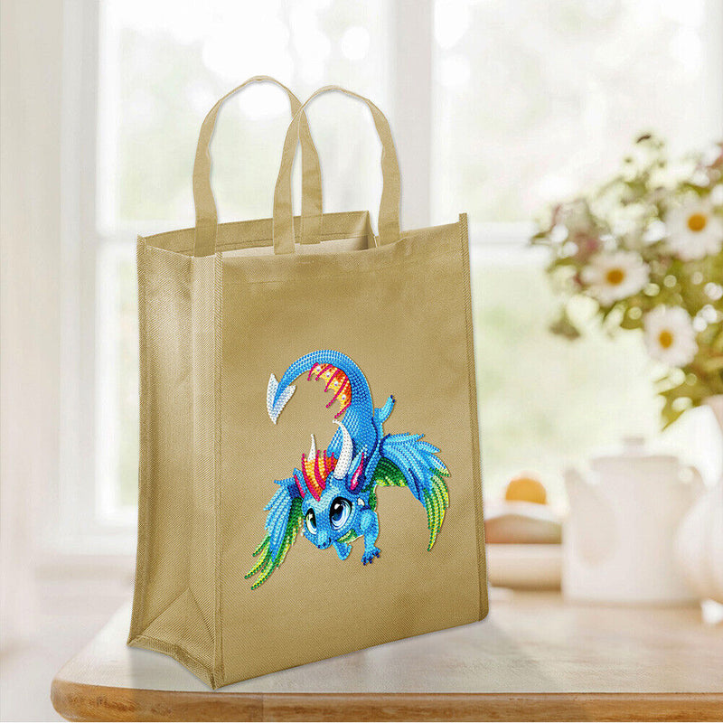 #A 5D Diamond Painting Handbag DIY Canvas Eco-friendly Foldable Organizer Tote K