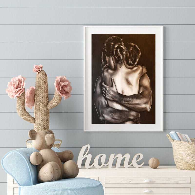 5D DIY Full Round Drill Diamond Painting Lover Hug Home Decor Handmade Character