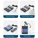 4 Slots Smart Charger Power Rechargeable Battery for Lithium 1.2V Ni-MH/Ni-Cd