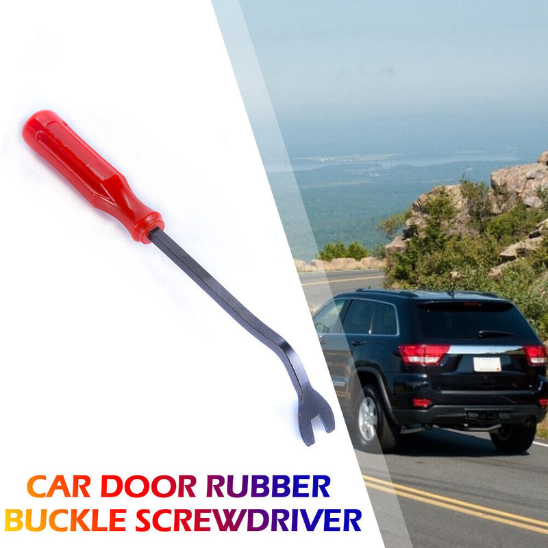 Car Door Panel Trim Clip Remover Plastic Fastener Upholstery Pry Tool Red 6 inch