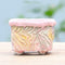 Hand Kneaded Bark Texture Square Pot White Pottery Flower Pot Succulent N9W4