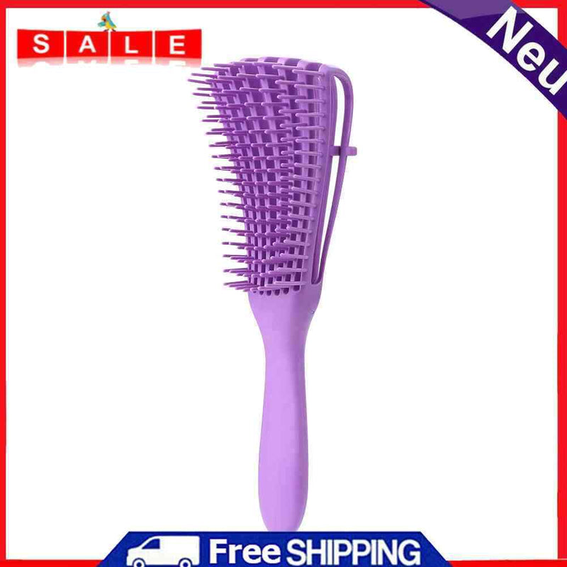 Women Hair Scalp Massage Comb Rubber Handle Wet Curly Hairdressing Hairbrush