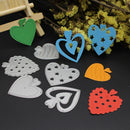 5pcs Heart Sewing Thread Metal Die Cutting Dies DIY Scrapbooking Embossing