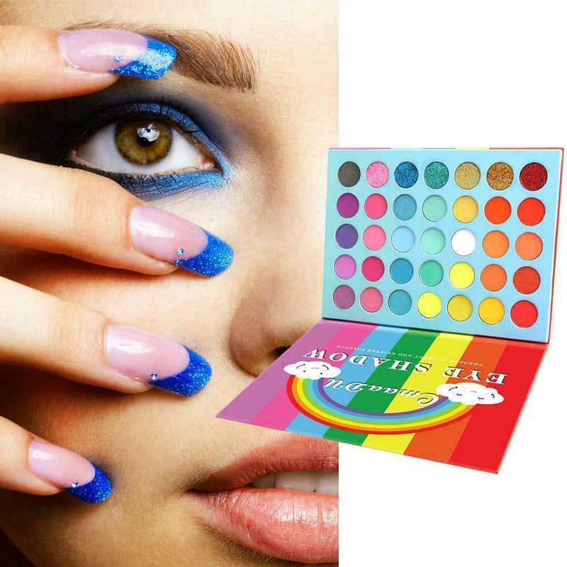 Rainbow Colors 35 Neon Eyeshadow Palette Eyeshadow Shadow Colorful Palette U5E6