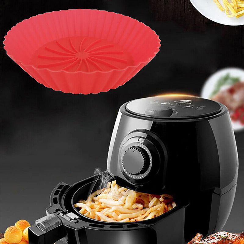 #A Food Grade Silicone Air Fryer Liner Steamer Baking Inner Liner Cooking Oil Ma