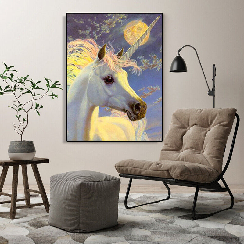 Painting By Numbers DIY Clever Horse Canvas Oil Art Picture Home Room Decor Kit