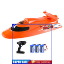 Flytec V009 RC Boat Waterproof 2.4GHz 30km/h Ship with 3 Battery (Orange)