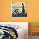 DIY Hand Painted Paint By Numbers Oil Canvas Picture Knight and God Ornament Kit