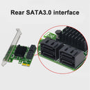 PCI Express 1X to SATA3.0 4-Port Riser PCI-E X1/X4/X8/X16 Expansion Adapter Card