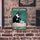 Table Cat Retro Metal Plate Tin Sign Plaque Poster for Bar Club Cafe Home