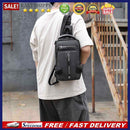 Fashion Men Crossbody Bags USB Charging Port Messenger Pouch Zipper Sports Purse