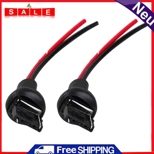 2pcs 7440 T20 Bulb Socket Pre Wired Male Adapter for Automotive Car Turn Signal
