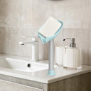 Leaf Shape Soap Box Drain Stand Suction Cup Punch-free Holder (Long Green)