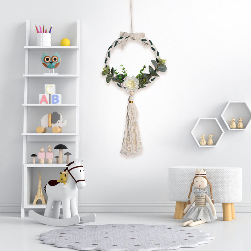 Dream Catchers - Dream Catcher Wall Hanging with Tassel (1 White Green)