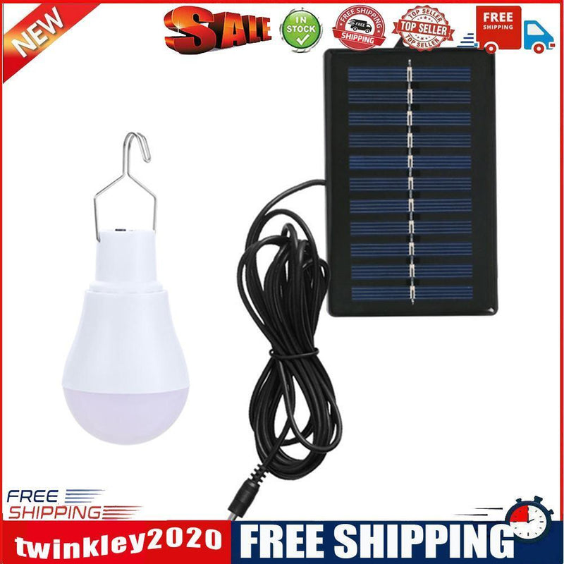 12LED Solar Bulb Hanging Lamp Outdoor Garden Camping Tent Light (B Hook)