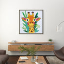 Partial Special Diamond Painting Cartoon Giraffe Head Rhinestone Mosaic Picture