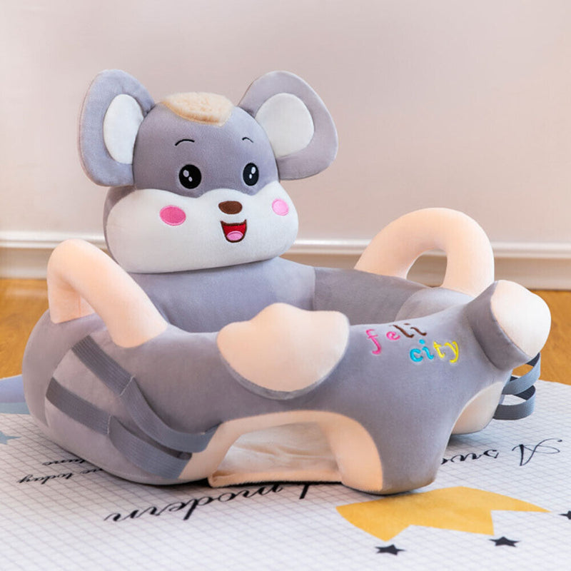 Baby Sofa Support Seat Cover Plush Learning To Sit Chair with Rod (Rat) Newly