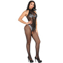 Women Sexy Open Crotch See Through Lace Bodysuit Sleeveless Erotic Costumes