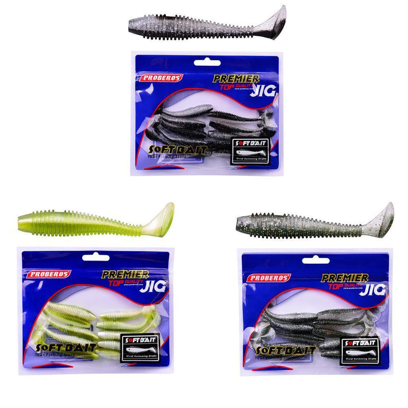 100pcs/Lot Fishing T-tail Soft Lure 1.8g 6cm Artificial Swimbait (A)