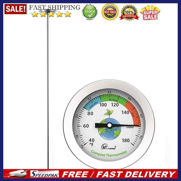 50cm Temperature Monitor Compost Soil Thermometer Probe for Garden Lawn Pla