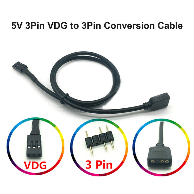 Motherboard SYNC Adapter Cable RGB 5V VDG to 3 Pin Conversion Line (30cm)