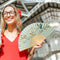 Bird Folding Fans DIY Painting By Numbers Fans Art Home Decor for Gifts