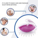 Silicone Massage Comb Head Body Scalp Hair Cleaning Bath Spa Brush (Purple)
