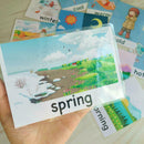 Picture Flash Card 12 pcs/ Set Toddler Kids Educational Cards Counting E2F5
