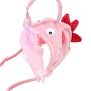 Cat Toys Wearing Feather Dinosaur Animal Funny Cat Stick Kittens Interactive