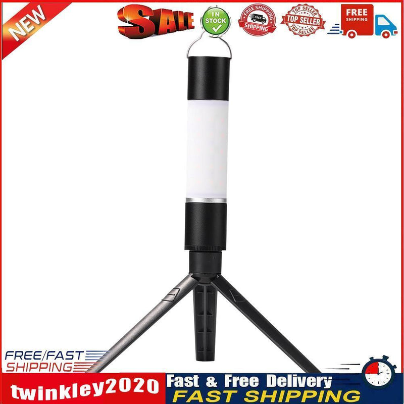 Camping LED Telescopic Flashlight with Tripod Nuts Rechargeable Torch (A) Newly