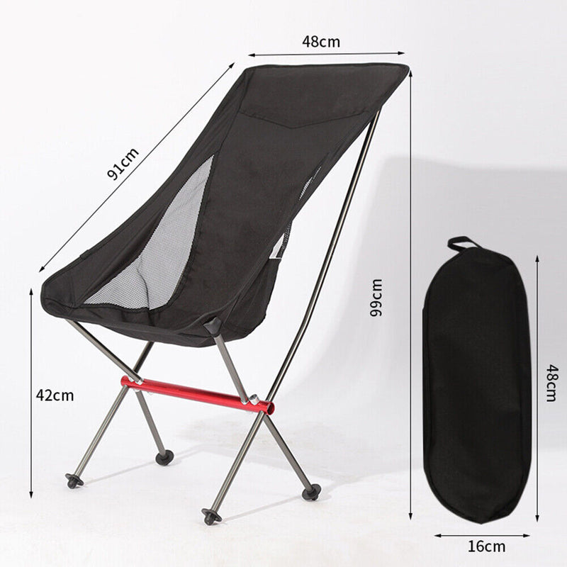 Portable Foldable Camping Chair Aluminum Alloy Chairs Seat Tools for Beach BBQ