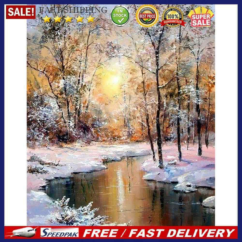 Full Drill Embroidery Diamond Painting DIY Winter Sun Mosaic Cross Stitch C