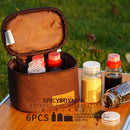 6pcs Spice Sauce Condiment Bottle BBQ Pepper Jar Seasoning Pot (Multicolor)