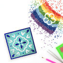 5D DIY Diamond Painting Kit Coaster Ceramics Insulation Cartoon Pad (Blue)