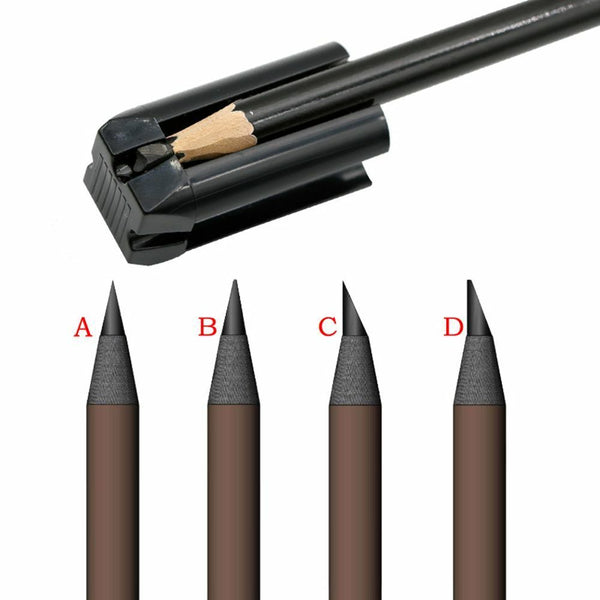 Duckbill-Shape Eye Makeup Shaping Tool Eyebrow Pencil Shaper 4-in-1 Plastic